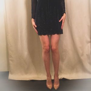 Evening women’s dress deep blue color Xscape